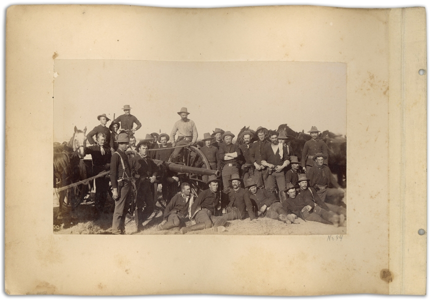 Two Original Photographs From 1890-91, at the Time of the Wounded Knee Massacre -- Photographs Show Federal Forces Arriving in Pine Ridge to Combat the ''Ghost Dancers''